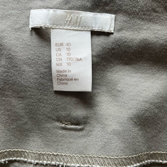 H&M High Waisted Wide Leg Paper Bag Pants Size 10 - Picture 7 of 9